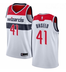 Mens Nike Washington Wizards 41 Wes Unseld Swingman White Home NBA Jersey Association Edition