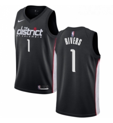 Womens Nike Washington Wizards 1 Austin Rivers Swingman Black NBA Jersey City Edition 