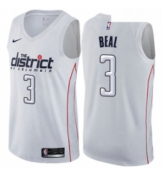 Youth Nike Washington Wizards 3 Bradley Beal Swingman White NBA Jersey City Edition 