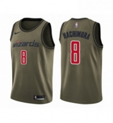 Youth Washington Wizards 8 Rui Hachimura Swingman Green Salute to Service Basketball Jersey 