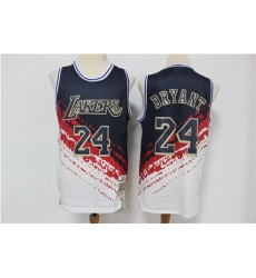 Lakers 24 Kobe Bryant White Independence Day Hardwood Classics Jersey