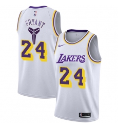 Lakers 24 Kobe Bryant White Nike Swingman Jersey