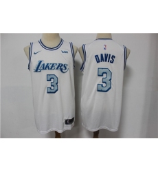 Lakers 3 Anthony Davis White 2020-21 City Edition Nike Swingman Jersey