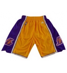Los Angeles Lakers Yellow Mesh Swingman NBA Shorts
