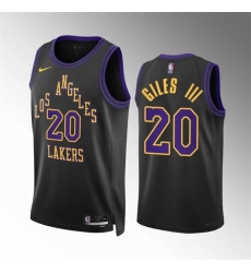 Men Los Angeles Lakers 20 Harry Giles Iii Black 2023 24 City Edition Stitched Basketball Jersey