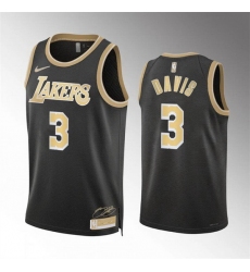 Men Los Angeles Lakers 3 Anthony Davis Black 2024 Select Series Stitched Basketball Jersey