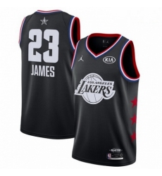 Mens Nike Los Angeles Lakers 23 LeBron James Black Basketball Jordan Swingman 2019 All Star Game Jersey 