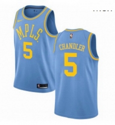 Mens Nike Los Angeles Lakers 5 Tyson Chandler Swingman Blue Hardwood Classics NBA Jersey 