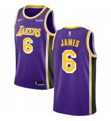 Women Nike Los Angeles Lakers 6 LeBron James Purple Women NBA Swingman Statement Edition Jersey