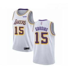 Womens Los Angeles Lakers 15 DeMarcus Cousins Authentic White Basketball Jersey Association Edition 