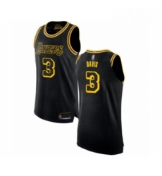Womens Los Angeles Lakers 3 Anthony Davis Swingman Black Basketball Jersey City Edition 