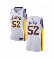 Womens Los Angeles Lakers 52 Jamaal Wilkes Authentic White Basketball Jersey Association Edition