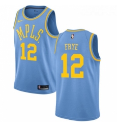 Womens Nike Los Angeles Lakers 12 Channing Frye Swingman Blue Hardwood Classics NBA Jersey 