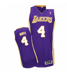 Youth Adidas Los Angeles Lakers 4 Byron Scott Authentic Purple Road NBA Jersey