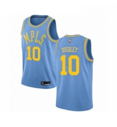 Youth Los Angeles Lakers 10 Jared Dudley Authentic Blue Hardwood Classics Basketball Jersey 