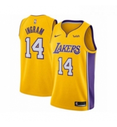 Youth Los Angeles Lakers 14 Brandon Ingram Swingman Gold Home Basketball Jersey Icon Edition