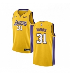 Youth Los Angeles Lakers 31 Kurt Rambis Swingman Gold Home Basketball Jersey Icon Edition