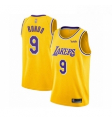 Youth Los Angeles Lakers 9 Rajon Rondo Swingman Gold Basketball Jersey Icon Edition 