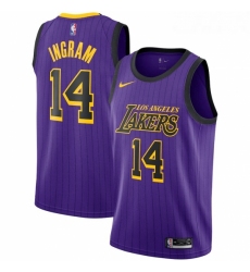 Youth Nike Los Angeles Lakers 14 Brandon Ingram Purple stripe NBA Jersey