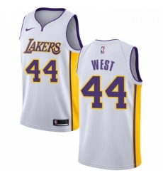 Youth Nike Los Angeles Lakers 44 Jerry West Authentic White NBA Jersey Association Edition