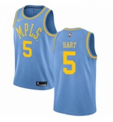 Youth Nike Los Angeles Lakers 5 Josh Hart Authentic Blue Hardwood Classics NBA Jersey 