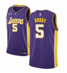 Youth Nike Los Angeles Lakers 5 Robert Horry Swingman Purple NBA Jersey Statement Edition