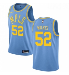Youth Nike Los Angeles Lakers 52 Jamaal Wilkes Swingman Blue Hardwood Classics NBA Jersey