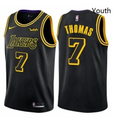 Youth Nike Los Angeles Lakers 7 Isaiah Thomas Swingman Black NBA Jersey City Edition 