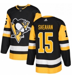Mens Adidas Pittsburgh Penguins 15 Riley Sheahan Premier Black Home NHL Jersey 