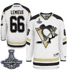 Penguins #66 Mario Lemieux White 2014 Stadium Series 2017 Stanley Cup Finals Champions Stitched NHL Jersey