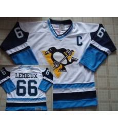 Pittsburgh Penguins #66 Mario Lemieux White CCM Throwback NHL Jerseys