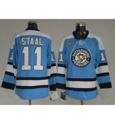 RBK Pittsburgh Penguins #11 Jordan Staal Blue STANLEY CUP Jersey