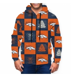 Broncos Team Ugly Christmas Mens Zip Hooded Sweatshirt