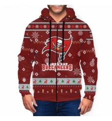 Buccaneers Team Christmas Ugly Mens Zip Hooded Sweatshirt