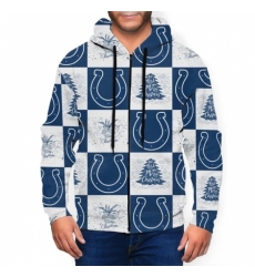 Colts Team Ugly Christmas Mens Zip Hooded Sweatshirt