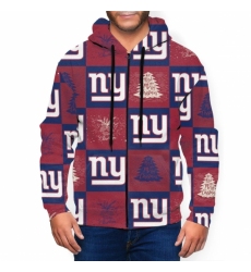 Giants Team Ugly Christmas Mens Zip Hooded Sweatshirt