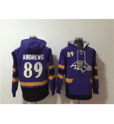 Men Baltimore Ravens 89 Mark Andrews Ageless Must Have Lace Up Pullover Hoodie