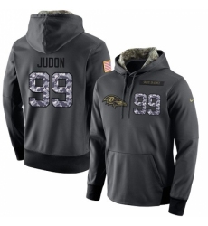 NFL Mens Nike Baltimore Ravens 99 Matt Judon Stitched Black Anthracite Salute to Service Player Performance Hoodie