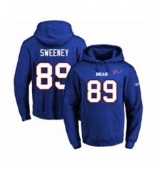 Football Mens Buffalo Bills 89 Tommy Sweeney Royal Blue Name Number Pullover Hoodie