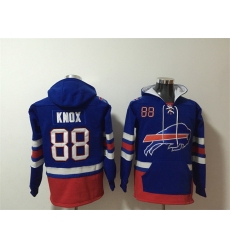 Men Buffalo Bills 88 Dawson Knox Royal Ageless Must Have Lace Up Pullover Hoodie