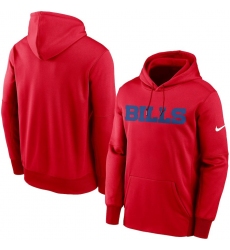 Men Buffalo Bills Nike Fan Gear Wordmark Performance Pullover Hoodie Red