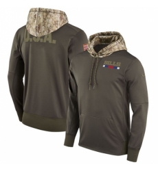NFL Mens Buffalo Bills Nike Olive Salute to Service Sideline Therma Pullover Hoodie