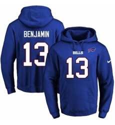 NFL Mens Nike Buffalo Bills 13 Kelvin Benjamin Royal Blue Name Number Pullover Hoodie