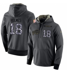 NFL Mens Nike Buffalo Bills 18 Andre Holmes Stitched Black Anthracite Salute to Service Player Performance Hoodie