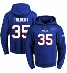 NFL Mens Nike Buffalo Bills 35 Mike Tolbert Royal Blue Name Number Pullover Hoodie