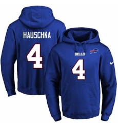 NFL Mens Nike Buffalo Bills 4 Stephen Hauschka Royal Blue Name Number Pullover Hoodie
