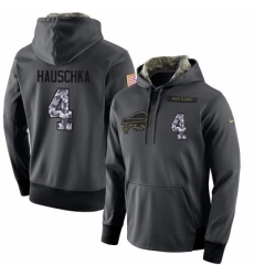 NFL Mens Nike Buffalo Bills 4 Stephen Hauschka Stitched Black Anthracite Salute to Service Player Performance Hoodie