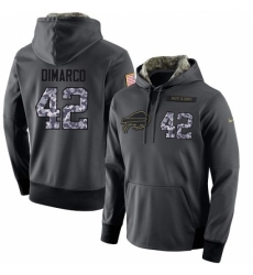 NFL Mens Nike Buffalo Bills 42 Patrick DiMarco Stitched Black Anthracite Salute to Service Player Performance Hoodie