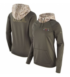 NFL Womens Buffalo Bills Nike Olive Salute to Service Performance Pullover Hoodie