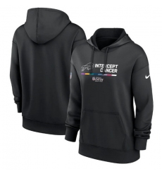 Women Buffalo Bills 2022 Black NFL Crucial Catch Therma Performance Pullover Hoodie